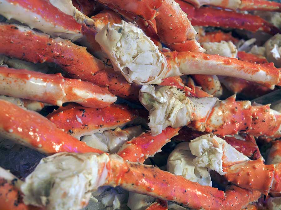 King krab met vanille-olie en appel