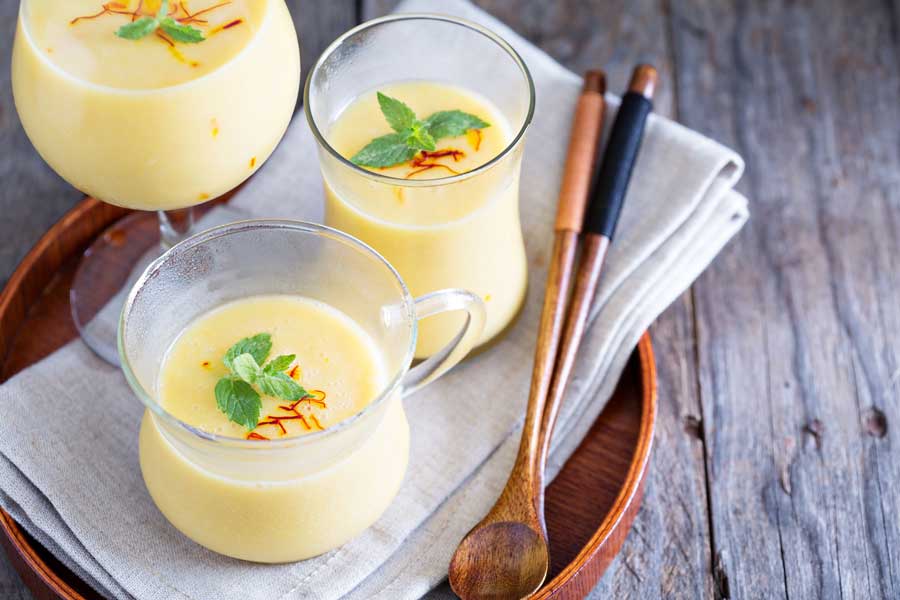 Mango en vanille smoothie