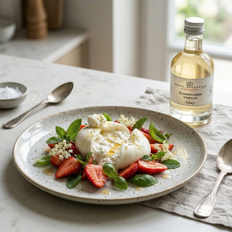 Frisse Salade met Vlierbloesem Azijn