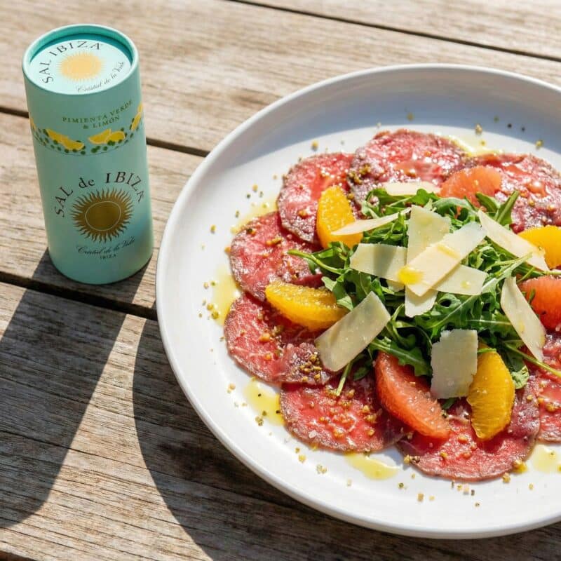Salade met Zeezout met Groene Peper en Citroen