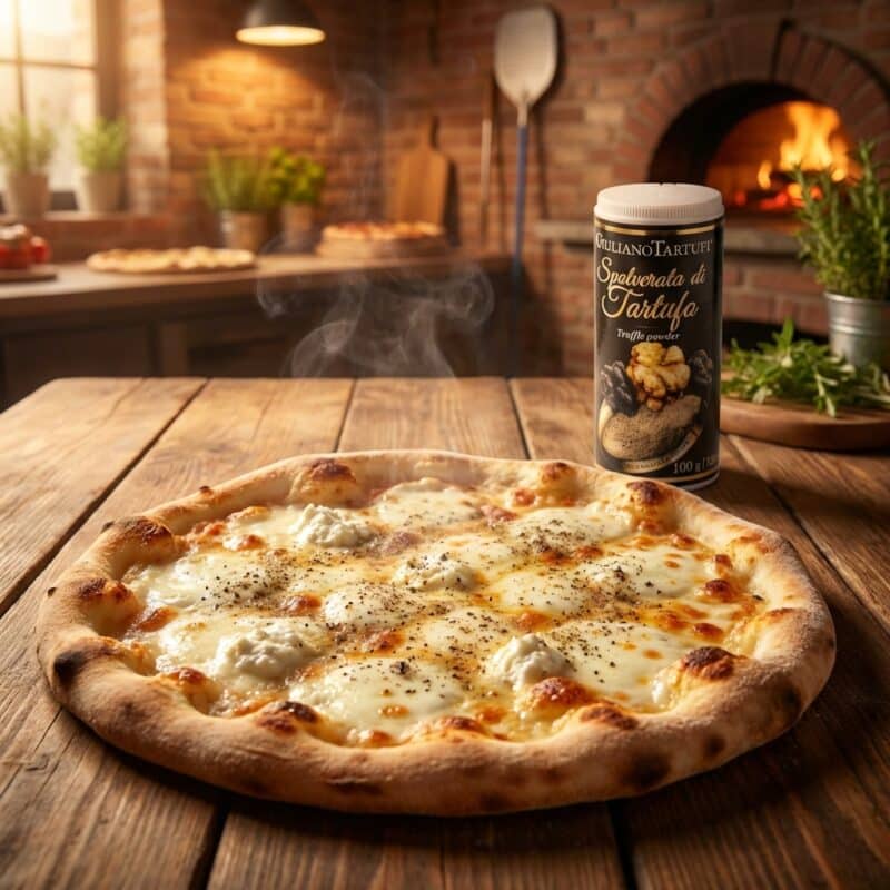 Pizza met Truffelpoeder