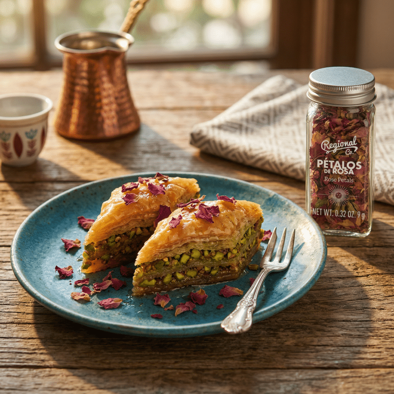 Baklava met Rozenblaadjes