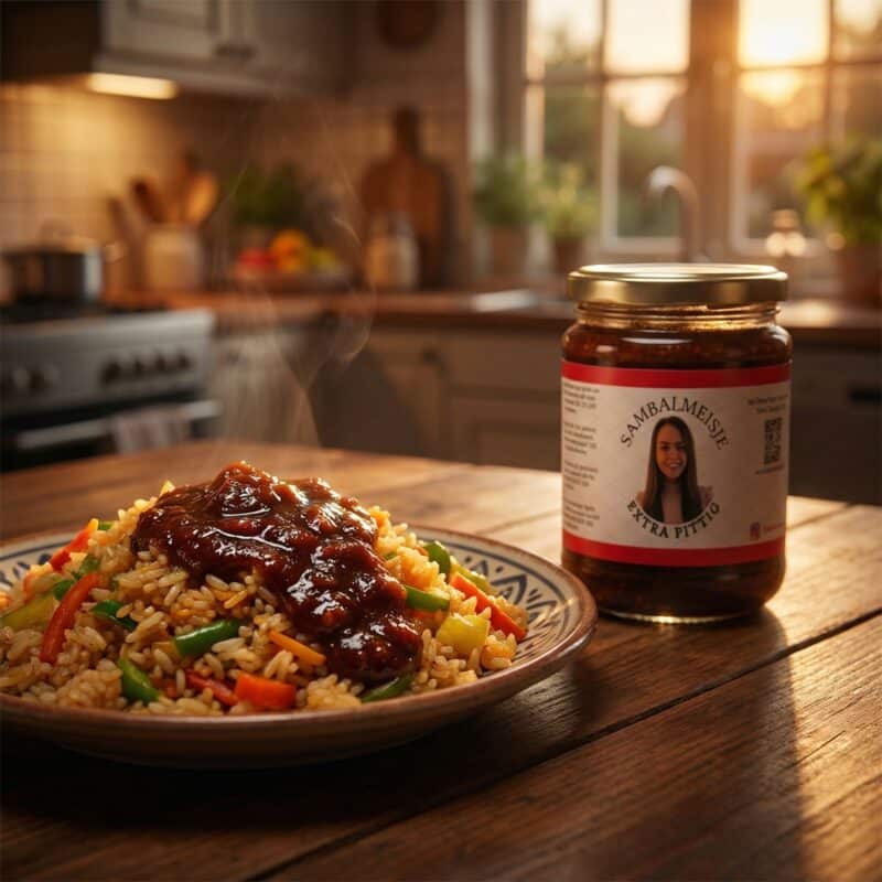 Nasi met Sambal Extra Pittig
