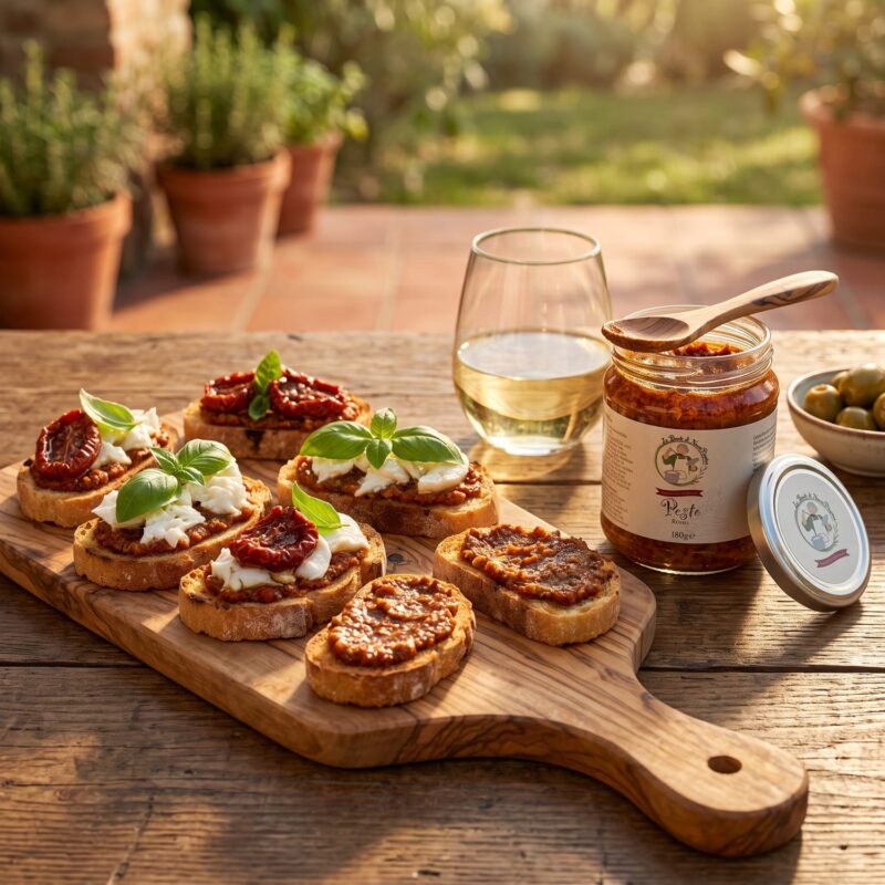 Bruschetta met Pesto Rosso
