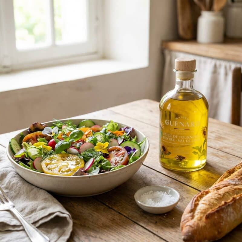 Zonnebloemolie met Groente