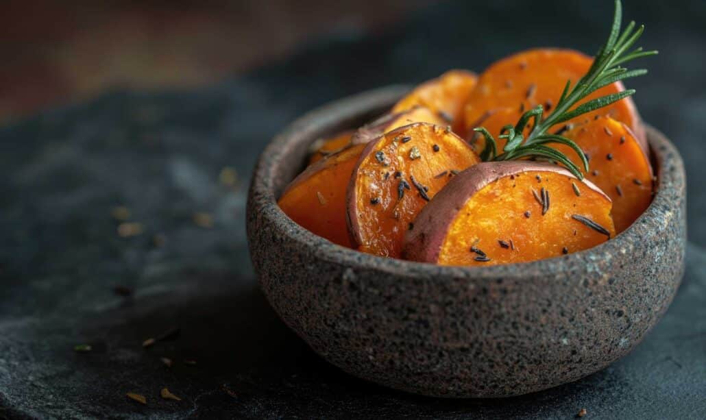Geroosterde Zoete Aardappel met Avocado-olie en Kruiden