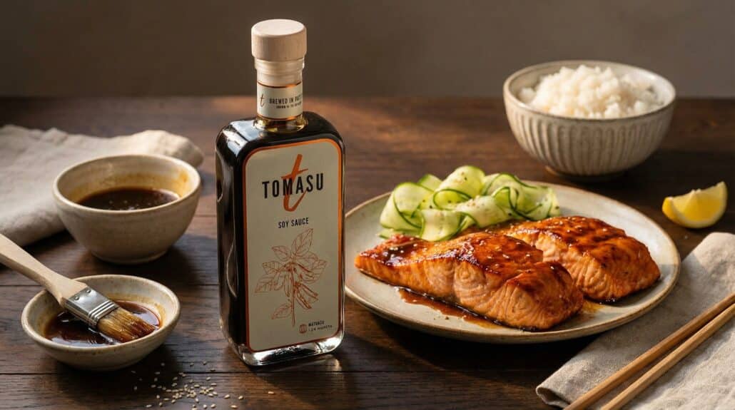 Sticky zalm uit de oven met Tomasu glaze