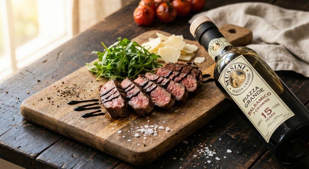 Tagliata Italiaanse steak met rucola Parmezaan 15 jaar oude balsamico