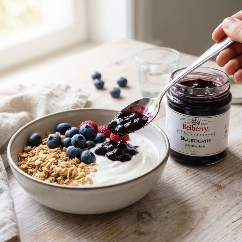 Yoghurt met Blauwe Bessen Extra Jam