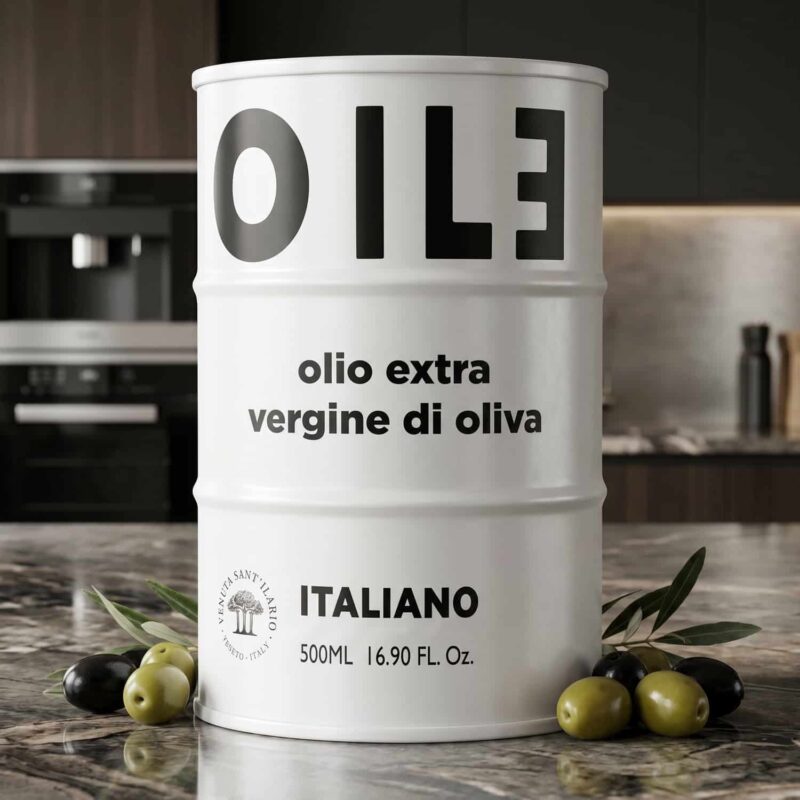 Tenuta Sant’Ilario Extra Vierge Olijfolie – Design Blik Wit “OILE” - 500 ml - Afbeelding 2